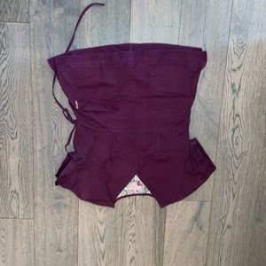 purple/magenta scrubs top